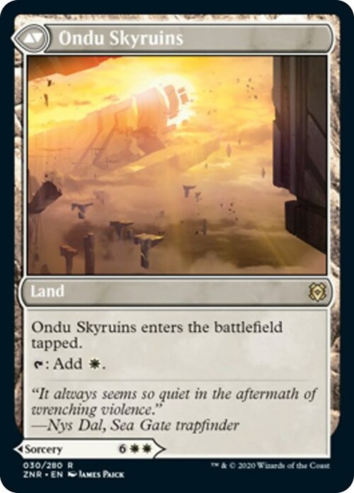 Ondu Inversion // Ondu Skyruins Card Back