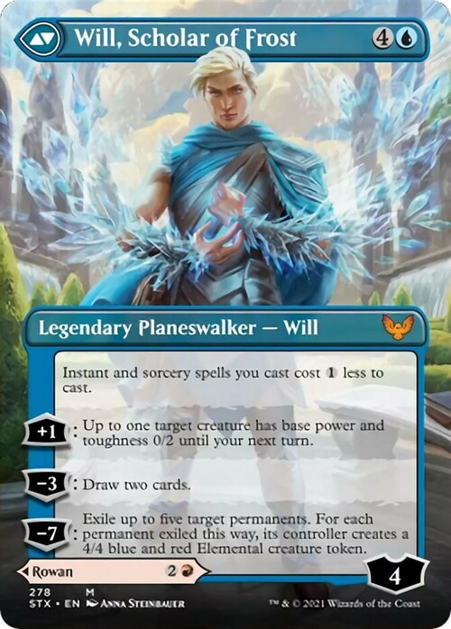 Rowan, Scholar of Sparks // Will, Scholar of Frost Card Back