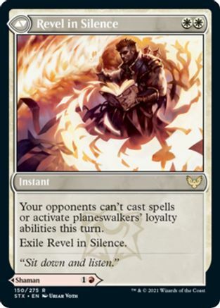 Flamescroll Celebrant // Revel in Silence Card Back