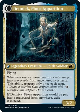 Dennick, Pious Apprentice // Dennick, Pious Apparition Card Back