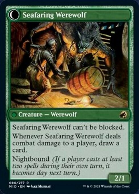 Suspicious Stowaway // Seafaring Werewolf Card Back