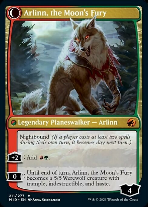 Arlinn, the Pack's Hope // Arlinn, the Moon's Fury Card Back