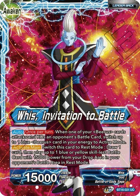 Whis // Whis, Invitation to Battle Card Back