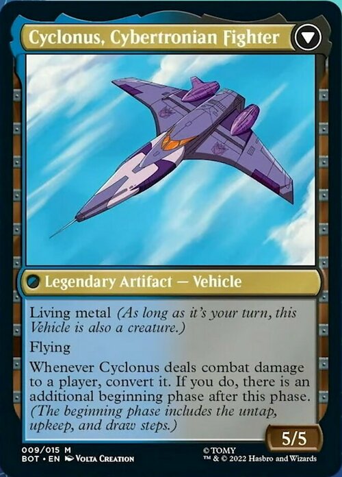 Cyclonus, il Sabotatore // Cyclonus, Combattente di Cybertron Card Back