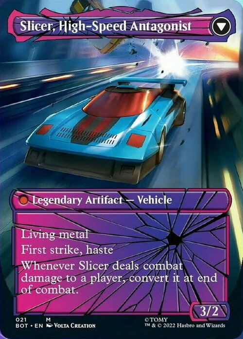 Slicer, Hired Muscle // Slicer, High-Speed Antagonist Card Back