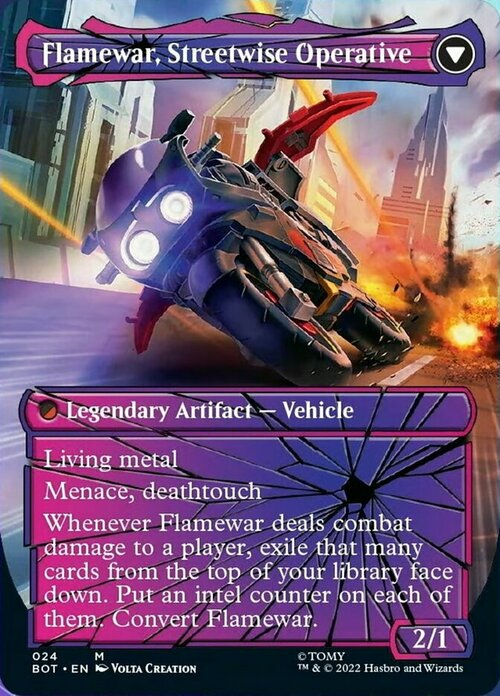 Flamewar, Brash Veteran // Flamewar, Streetwise Operative Card Back