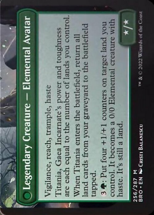 Argoth, Sanctum of Nature // Titania, Gaea Incarnate Card Back