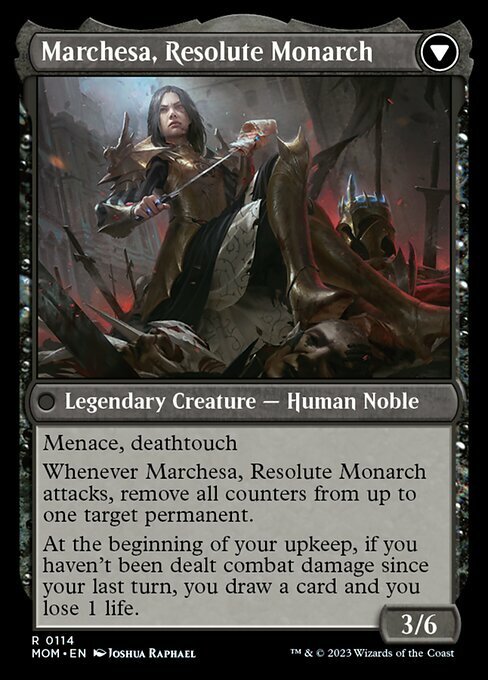 Invasion of Fiora // Marchesa, Resolute Monarch Card Back