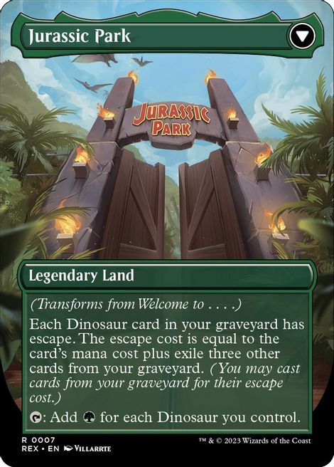 Welcome to... // Jurassic Park Card Back