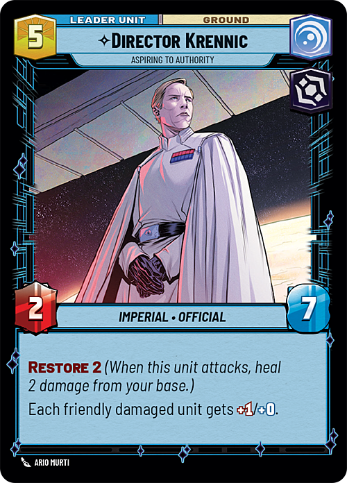 Director Krennic - Aspiring to Authority Card Back