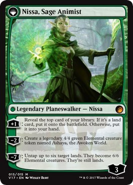 Nissa, Vastwood Seer // Nissa, Sage Animist Card Back