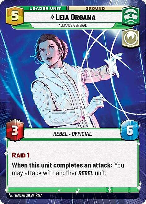 Leia Organa, Generale Dell'alleanza Card Back