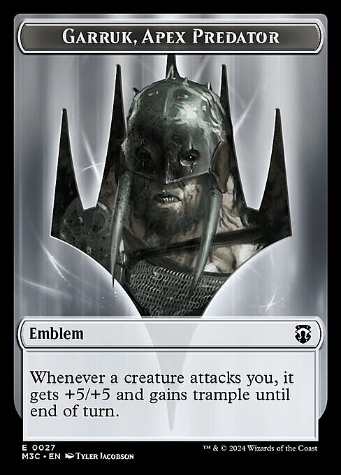 Saproling // Garruk, Apex Predator Emblem Card Back