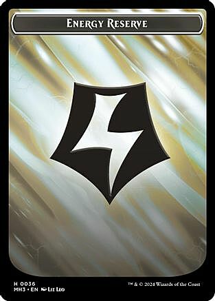 Tamiyo, Seasoned Scholar Emblem // Energy Reserve Card Back