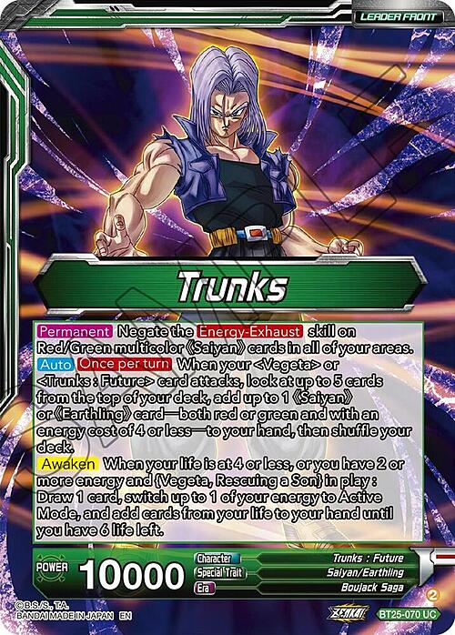 SS Trunks, Tournament Battle to the Death // Trunks Card Back