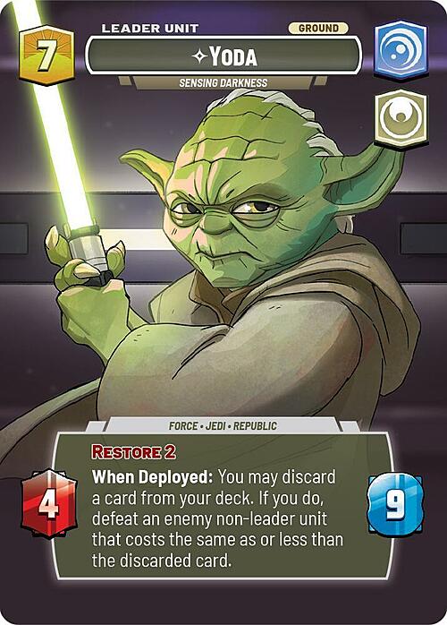 Yoda - Sensing Darkness Card Back