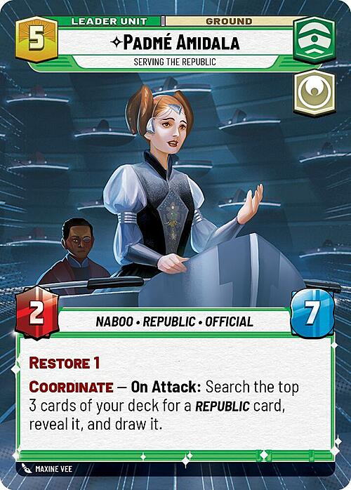 Padmé Amidala - Serving the Republic Card Back