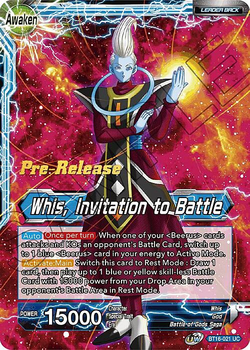 Whis // Whis, Invitation to Battle Card Back