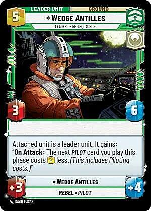 Wedge Antilles - Leader of Red Squadron Card Back