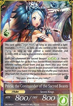 Pricia, the Beast Lady // Pricia, the Commander of the Sacred Beasts Card Back