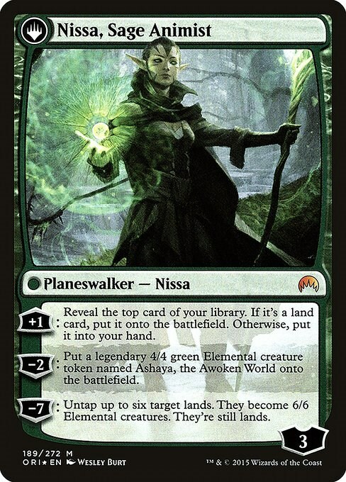 Nissa, Vastwood Seer // Nissa, Sage Animist Card Back