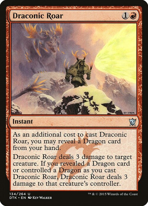 Draconic Roar Card Front