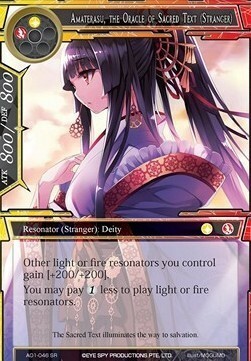 Amaterasu, the Oracle of Sacred Text (Stranger) Card Front