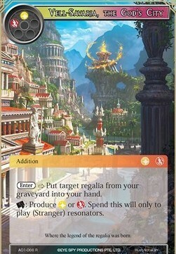 Vell-Savaria, the God's City Card Front