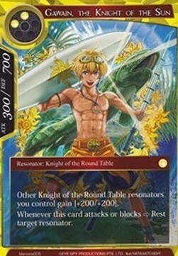 Gawain, the Knight of the Sun Card Front