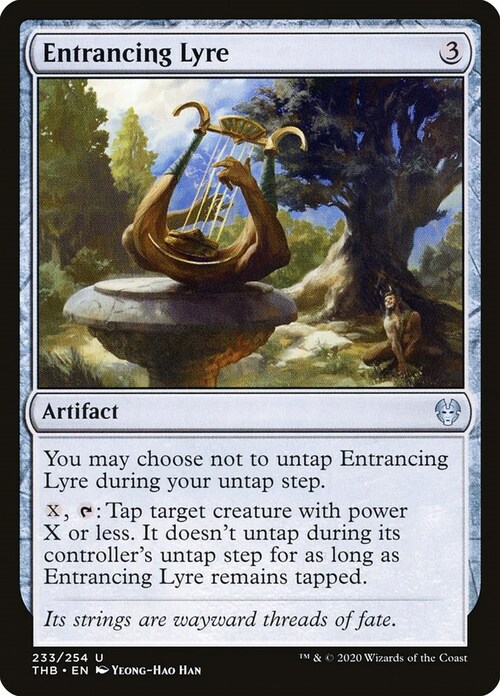 Entrancing Lyre Card Front