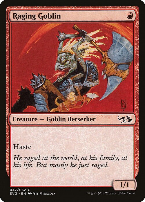 Raging Goblin Card Front