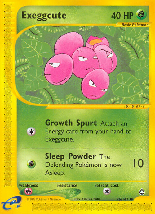 Exeggcute Card Front