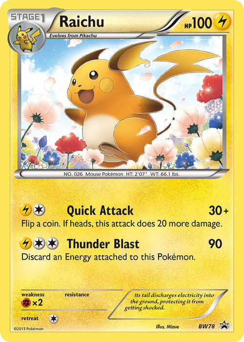 Raichu Card Front