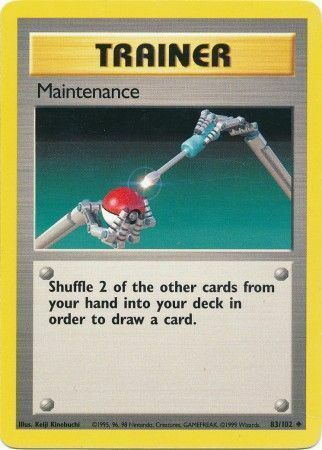 Maintenance Card Front