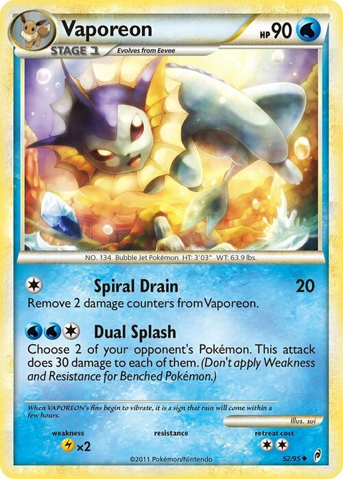 Vaporeon Card Front