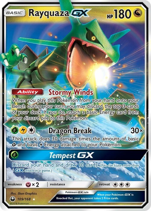 Rayquaza GX Card Front