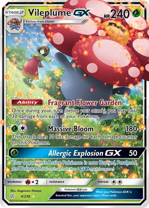 Vileplume GX Card Front