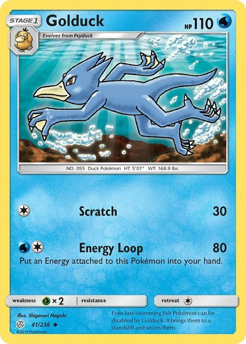 Golduck Card Front