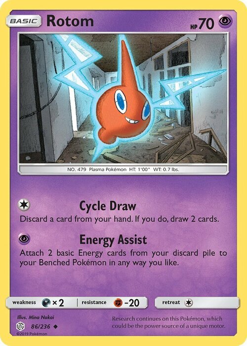 Rotom Card Front