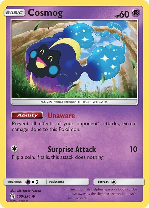 Cosmog Card Front