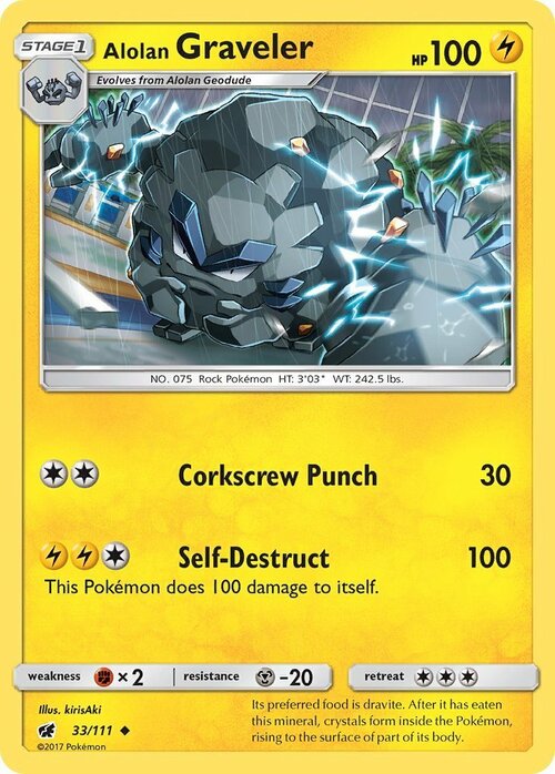 Alolan Graveler Card Front