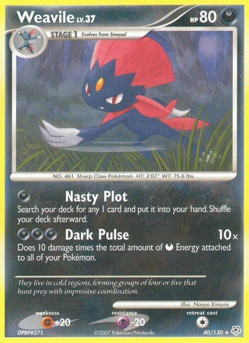 Weavile Lv.37 Card Front