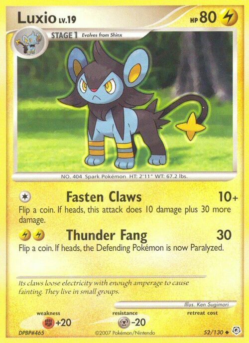 Luxio Lv.19 Card Front