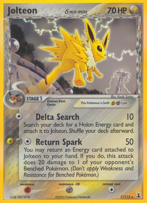 Jolteon δ Card Front