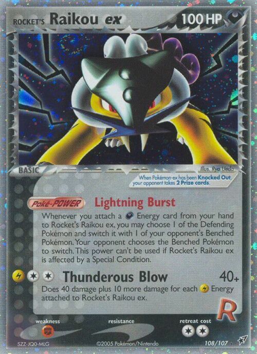 Rocket's Raikou ex Card Front