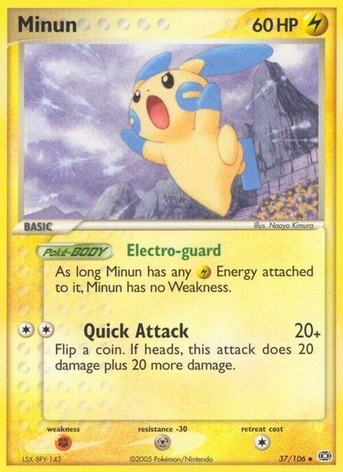 Minun Card Front