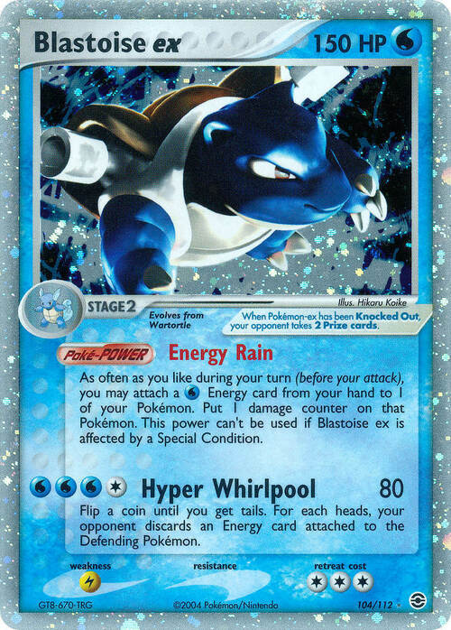 Blastoise ex Card Front