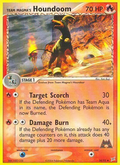 Team Magma's Houndoom Card Front