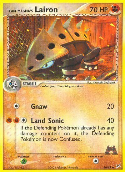 Team Magma's Lairon Card Front