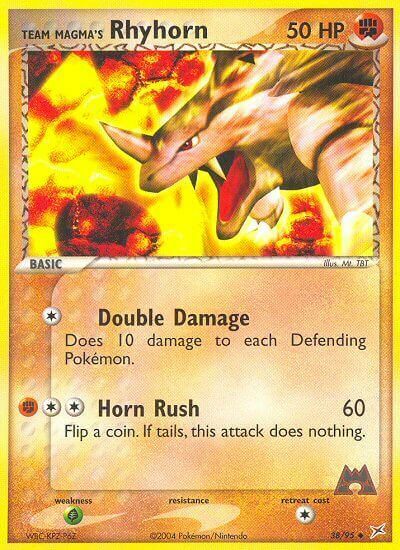 Team Magma's Rhyhorn Card Front